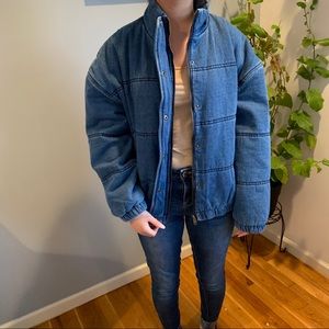 Denim Puffer Jacket